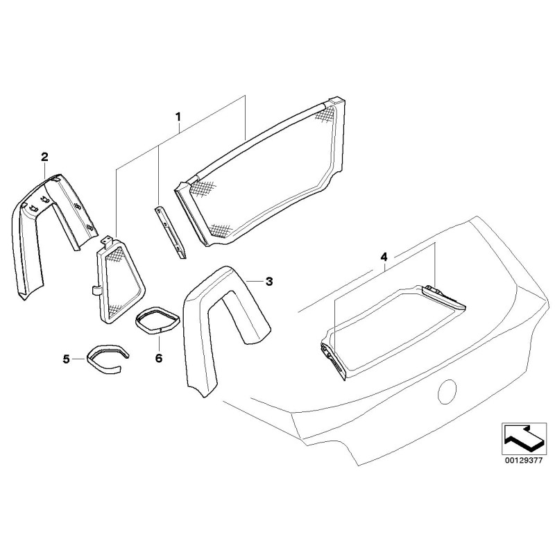 Ensemble de déflecteurs de vent - Pièce d'origine BMW 54347117745