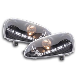 Phare Daylight LED DRL look VW Golf 5 type 1K 03-08 noir