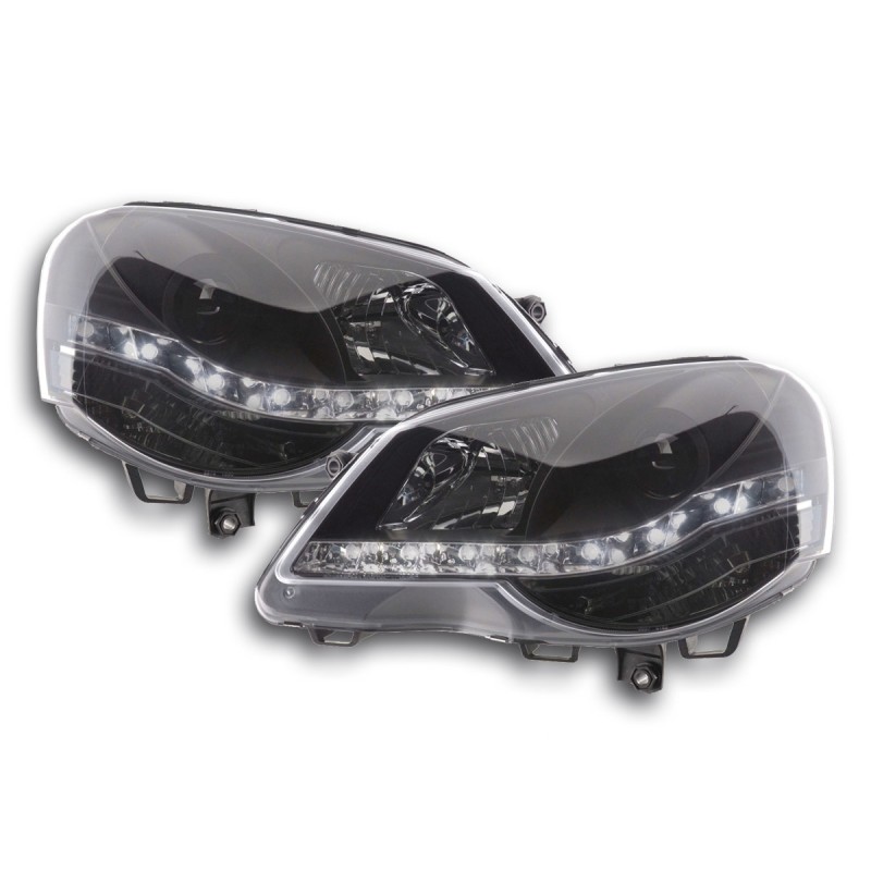 Phare Daylight LED look DRL VW Polo type 9N3 05-09 noir