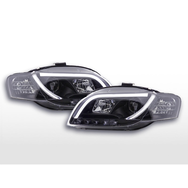 Phare Daylight LED DRL look Audi A4 type 8E 04-08 noir