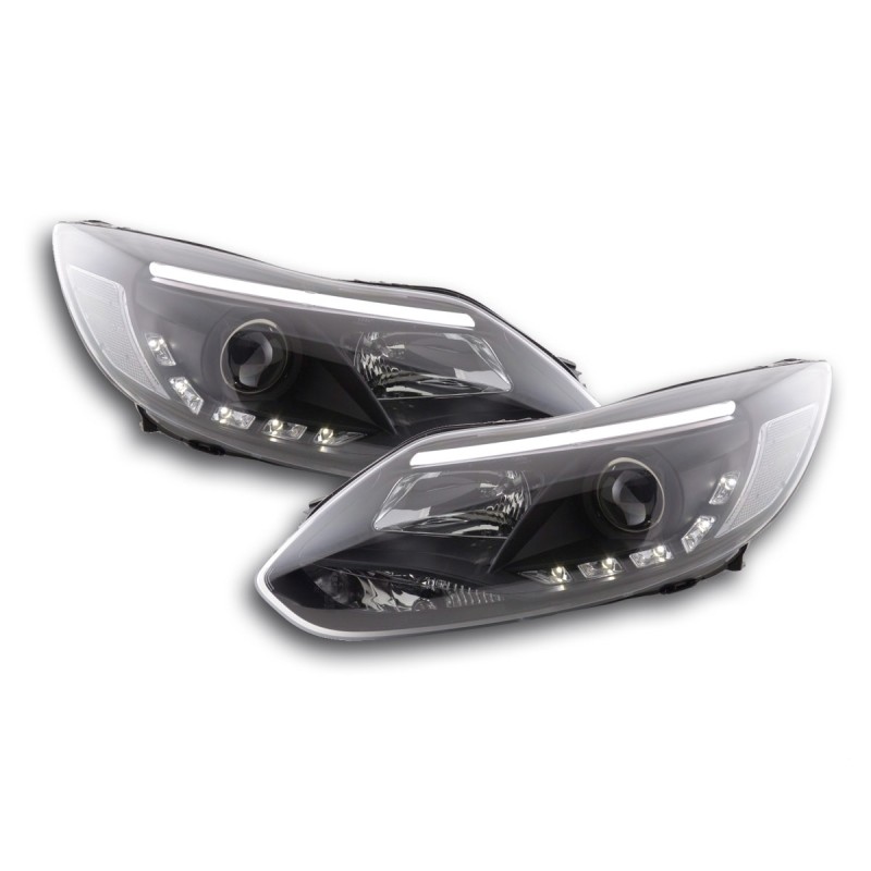 Phare Daylight LED DRL look Ford Focus 3 2010- noir