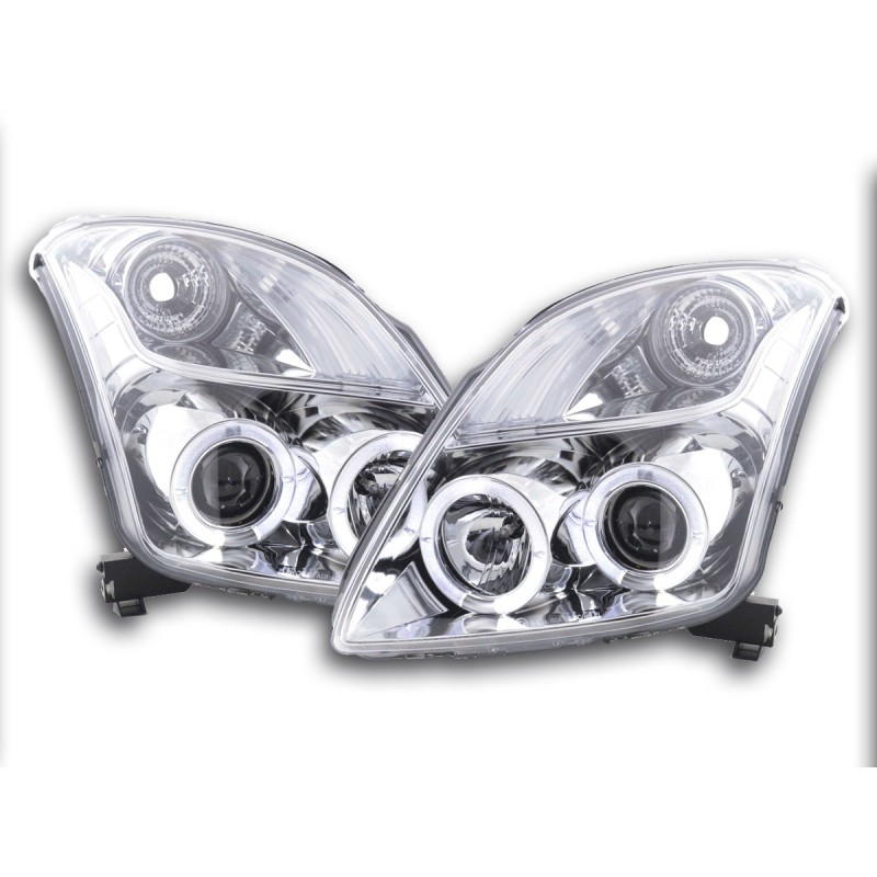 Phares pour Suzuki Swift type MZ 05- chrome