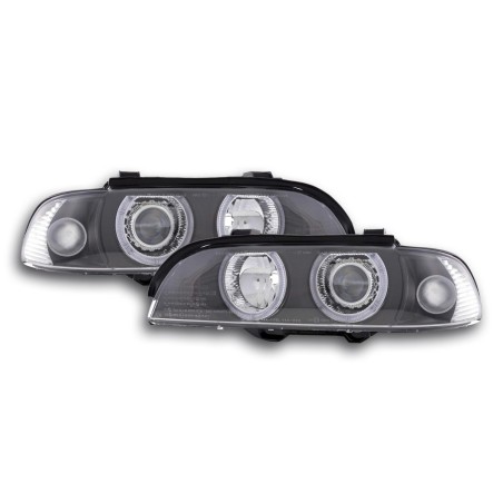 Phares xenon angel eyes BMW Série 5 E39 95-00 noir Phares xenon angel eyes BMW Série 5 E39 95-00 noir