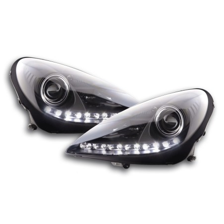 Phare Daylight LED DRL look Mercedes SLK R171 04-11 noir Phare Daylight LED DRL look Mercedes SLK R171 04-11 noir