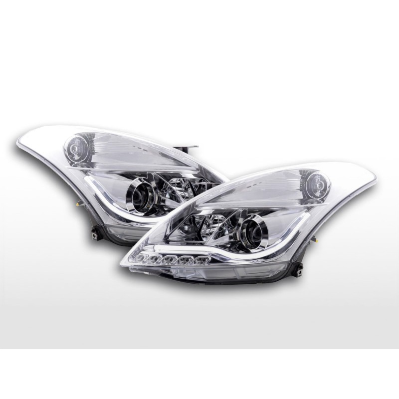 Phare Daylight LED DRL look Suzuki Swift 10-13 chrome