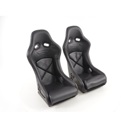 Sièges baquets FK sport Sièges baquets complets avec coque arrière en fibre de verre Sièges baquets FK sport Sièges baquets complets avec coque arrière en fibre de verre