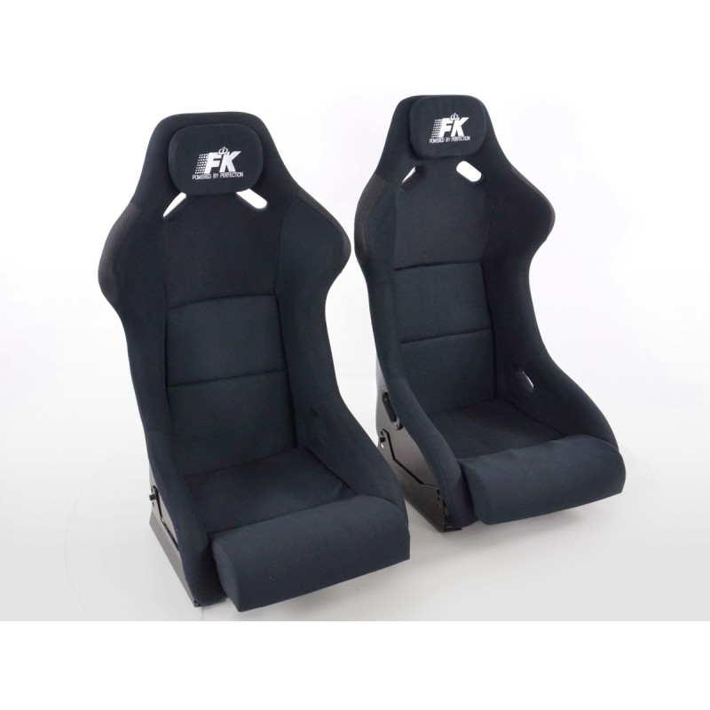 Sièges sport FK Sièges baquets complets pour voiture Ensemble Evolution avec revêtement en fibre de verre brillant