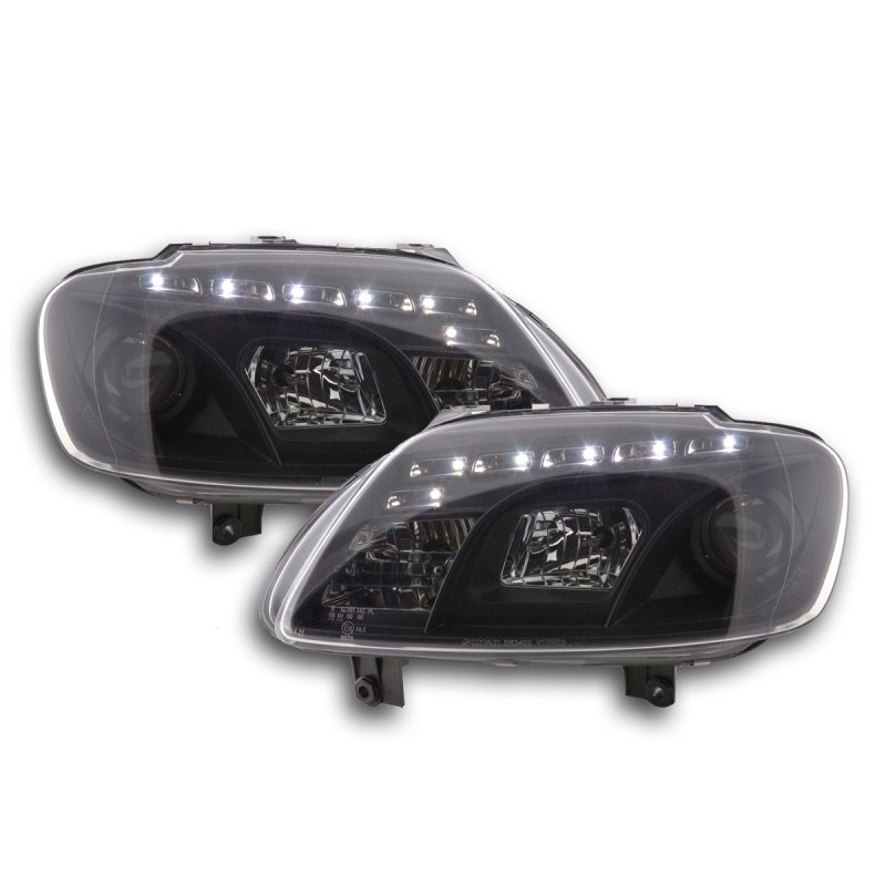 Phare Daylight LED DRL look VW Touran Type 1T / VW Caddy Type 2K noir