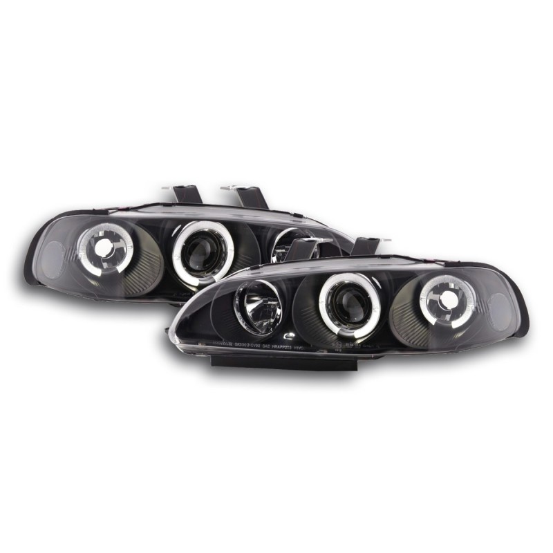 Jeu de phares Honda Civic 4 portes. 92-95 noir