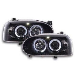 Phares pour VW Golf 3 type 1HXO 1 EXO 91-97 noir