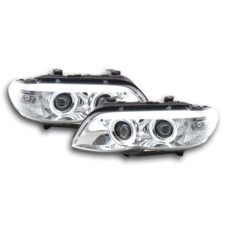 Phares Xenon Daylight LED look DRL BMW X5 E53 03-06 chrome Phares Xenon Daylight LED look DRL BMW X5 E53 03-06 chrome