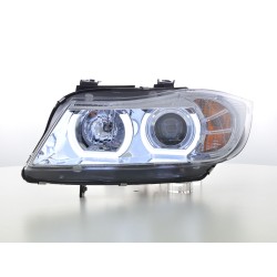 Phares Xenon Daylight LED look DRL BMW Série 3 E90 / E91 05-08 chrome