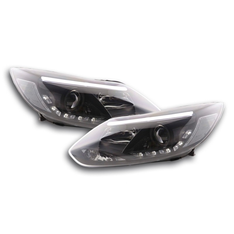 Phare Daylight LED DRL look Ford Focus 3 2010- noir