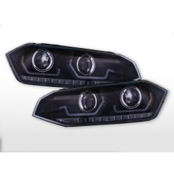 Phare Daylight LED DRL look VW Polo type 6R 2010- noir