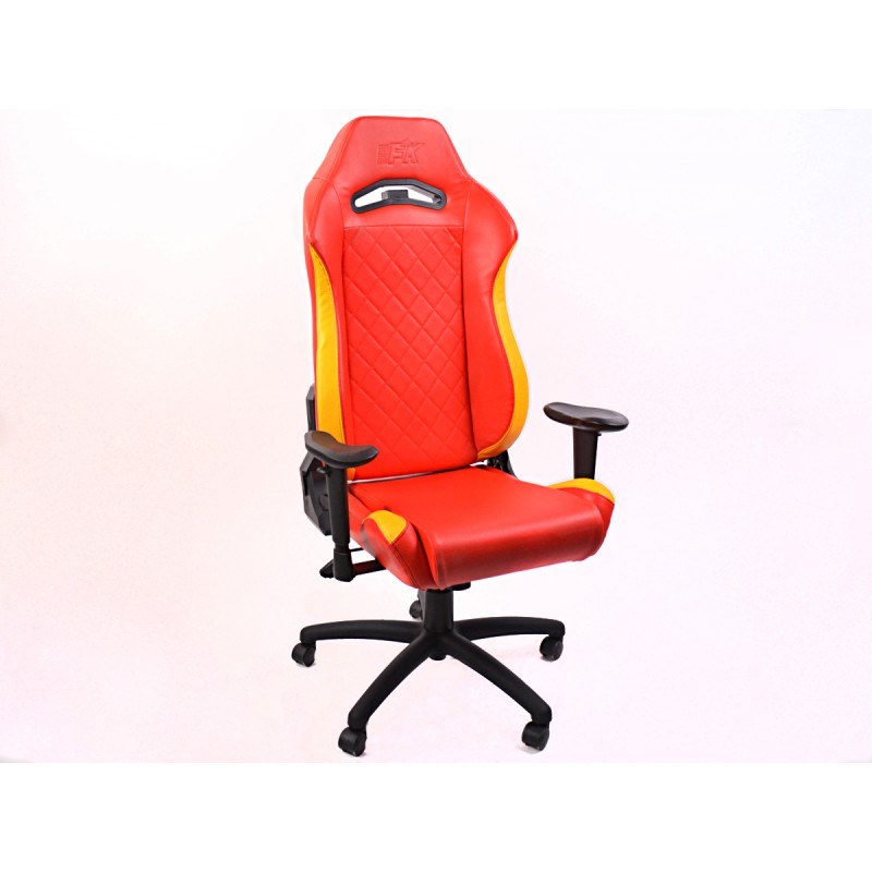 Chaise de jeu FK eGame Seats Siège de jeu eSports London rouge / jaune