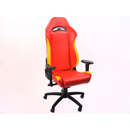 Chaise de jeu FK eGame Seats Siège de jeu eSports London rouge / jaune