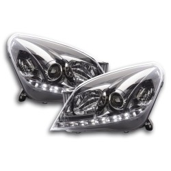 Phare Daylight LED DRL look Opel Astra H chrome