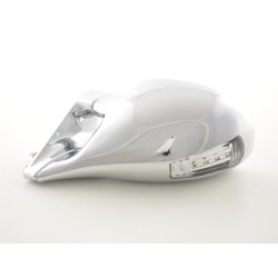 Rétroviseur extérieur rétroviseur sport N-Look réglable manuellement avec petit clignotant chromé conduite à gauche