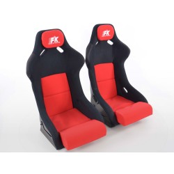 Sièges sport FK Sièges baquets complets pour voiture Ensemble Evolution avec revêtement en fibre de verre brillant