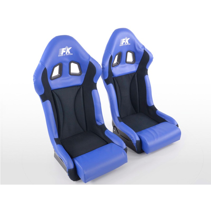 Sièges sport FK Sièges baquets complets pour voiture Set Race 1 avec housse en fibre de verre brillante