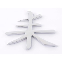 Autocollant chrome 3D Car Logo motif Shogun I 75x62 mm chrome
