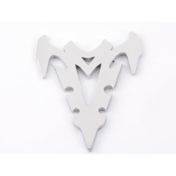 Autocollant chrome 3D Car Logo motif Shogun III 70x82 mm chrome