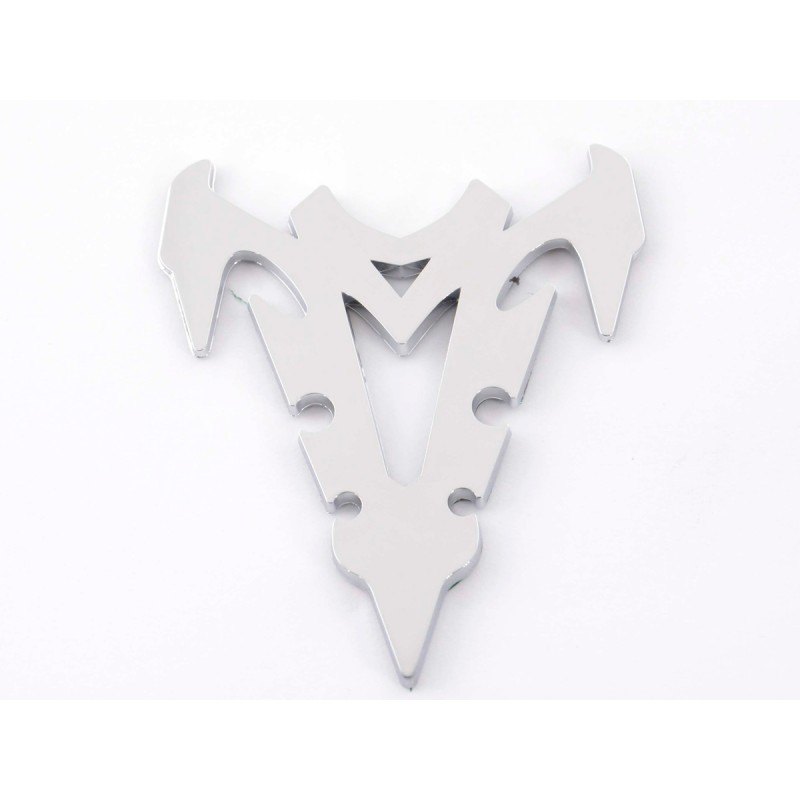 Autocollant chrome 3D Car Logo motif Shogun III 70x82 mm chrome