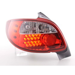 Kit feux arrières à LED Peugeot 206 3/5 porte. sans cabriolet 98-05 rouge