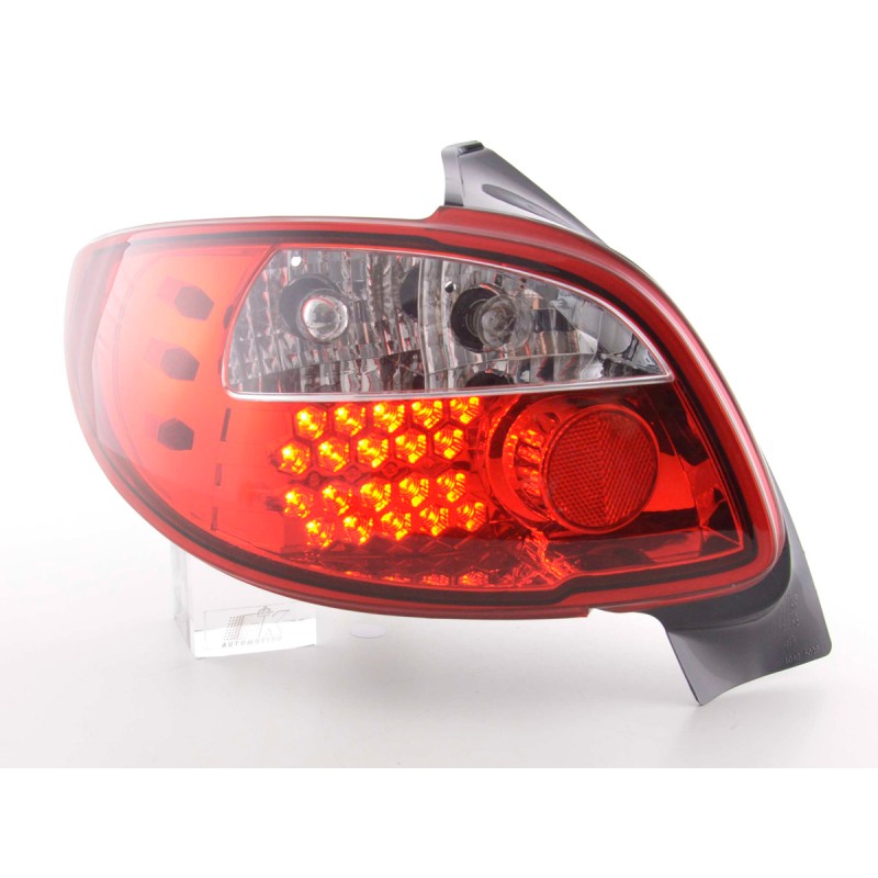 Kit feux arrières à LED Peugeot 206 3/5 porte. sans cabriolet 98-05 rouge