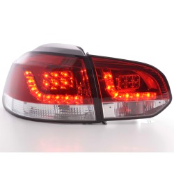 Kit feux arrières LED VW Golf 6 type 1K 2008-2012 clair / rouge