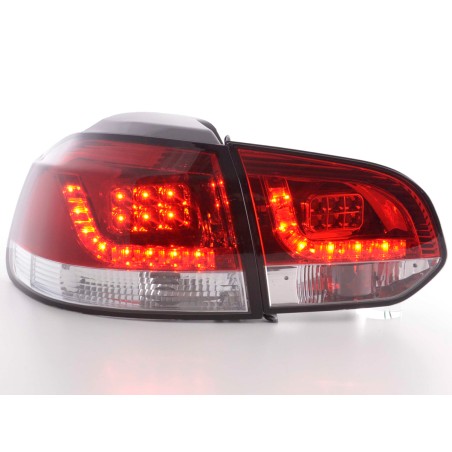 Kit feux arrières LED VW Golf 6 type 1K 2008-2012 clair / rouge