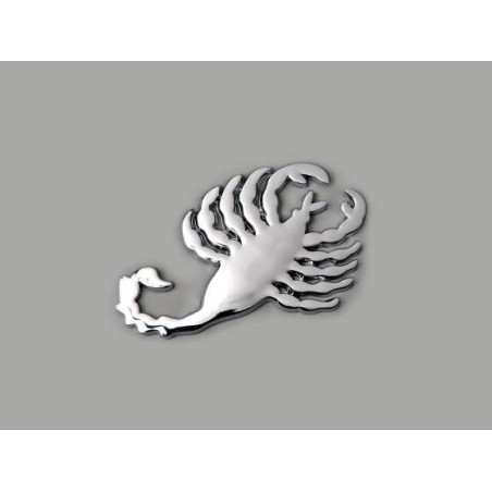Autocollant chrome autocollant voiture 3D motif Scorpion 75x45 mm chrome Autocollant chrome autocollant voiture 3D motif Scorpion 75x45 mm chrome