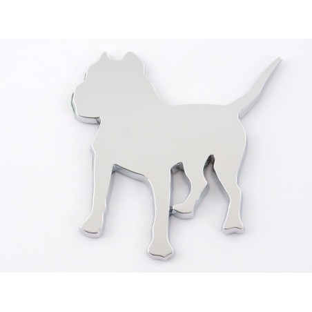 Autocollant chrome 3D Car Logo motif Pbull 85x85 mm chrome Autocollant chrome 3D Car Logo motif Pbull 85x85 mm chrome