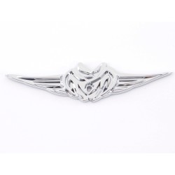 Autocollant chrome motif logo voiture 3D Tribal I 103x26 mm chrome