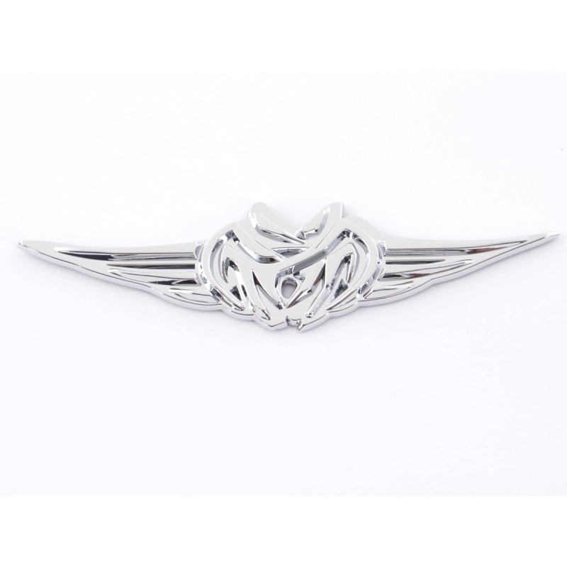 Autocollant chrome motif logo voiture 3D Tribal I 103x26 mm chrome
