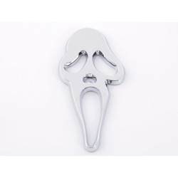 Autocollant chrome 3D Car Logo Motif Skull 41x83 mm chrome