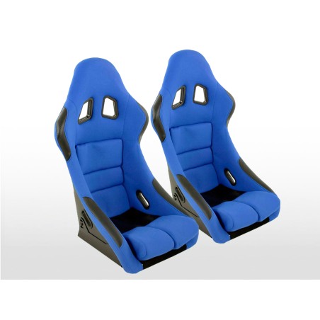 Sièges sport FK Sièges baquets complets pour voiture Set Edition 2 tissu bleu Sièges sport FK Sièges baquets complets pour voiture Set Edition 2 tissu bleu