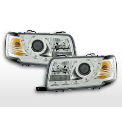 Phare Daylight LED DRL look Audi 80 type B4 91-94 chrome