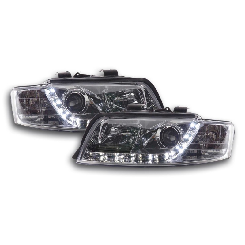 Phare Daylight LED DRL look Audi A4 type 8E 01-04 chrome
