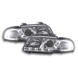 Phare Daylight LED DRL look Audi A4 type B5 99-01 chrome