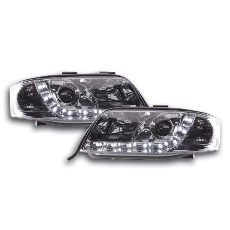 Phare Daylight LED DRL look Audi A6 type 4B 97-01 chrome