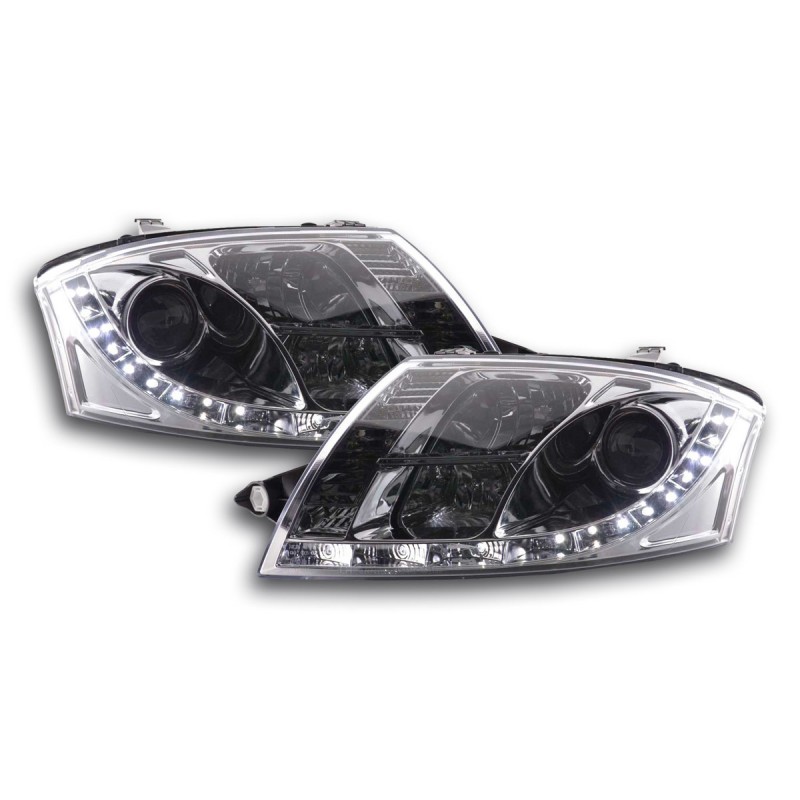 Phare Daylight LED DRL look Audi TT type 8N 99-06 chrome