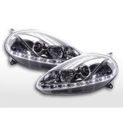 Phare Daylight LED DRL look Fiat Grande Punto type 199 05-08 chrome