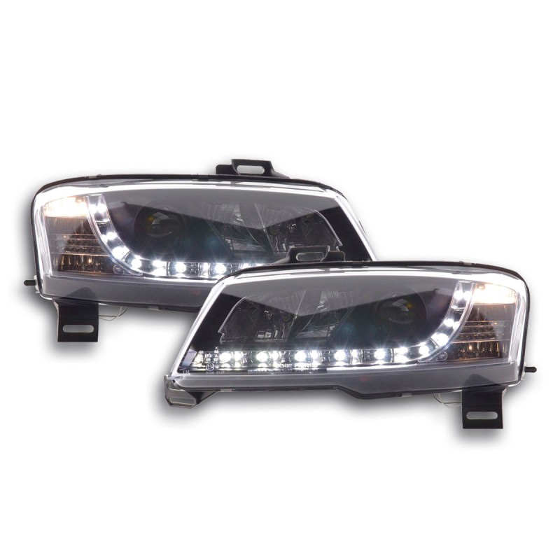 Phare Daylight à LED DRL look Fiat Stilo 3 portes. Type 192 01-07 noir