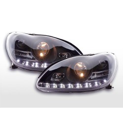 Phare Daylight LED DRL look Mercedes Classe S type W220 98-05 noir