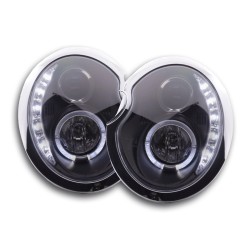 Phare Daylight LED DRL look Mini Cooper type R50 01-06 noir