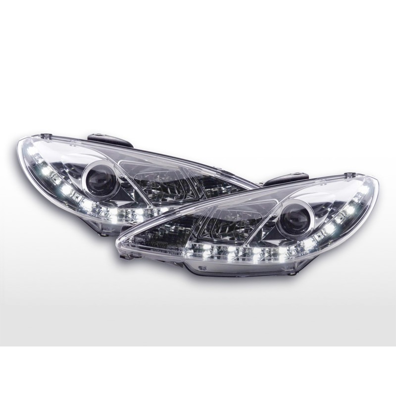 Phare Daylight LED feux de jour Peugeot 206 type S16 98- chrome