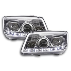Phare Daylight LED DRL look VW Bora type 1J 99-04 chrome
