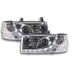 Phare Daylight LED DRL look VW Bus type T4 90-03 chrome