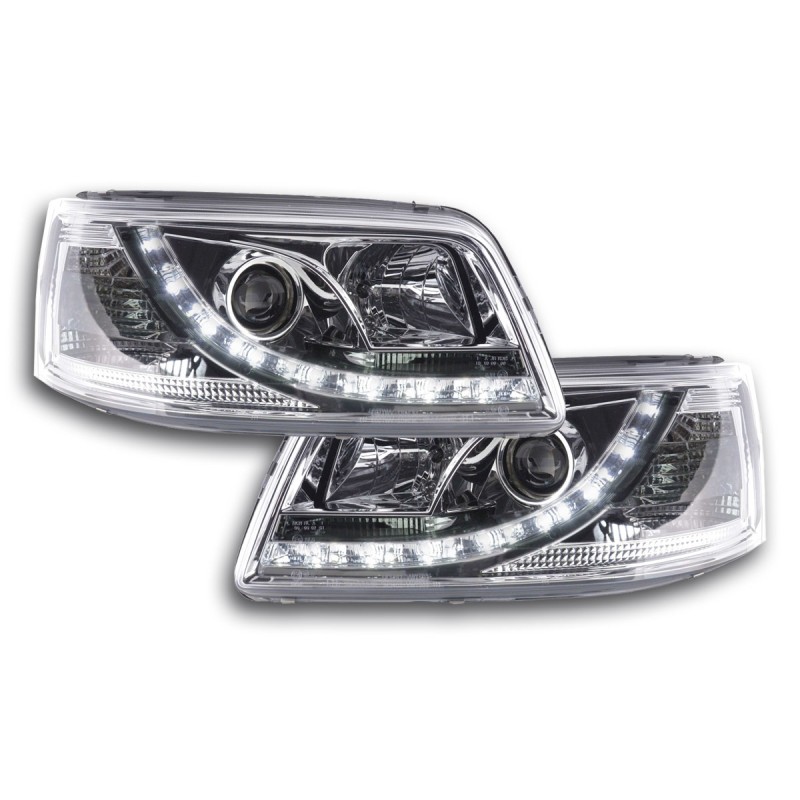 Phare Daylight LED look DRL VW Bus type T5 03-09 chrome